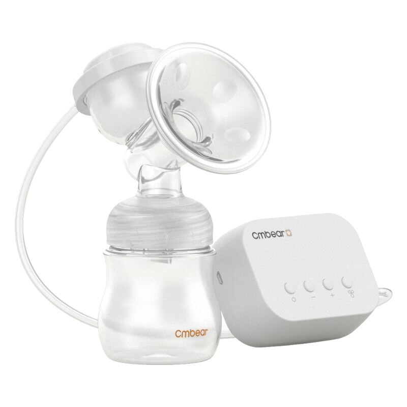 Elétrica dupla bomba de mama kit com 2 garrafas de leite usb massageador mama mulher q1fe: WHITE