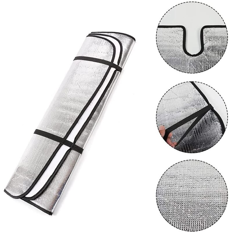 Windshield Sunshade For Ford Ranger Aluminum Foil Car Front Window Sun Shade Foldable Sun Visor Accessories