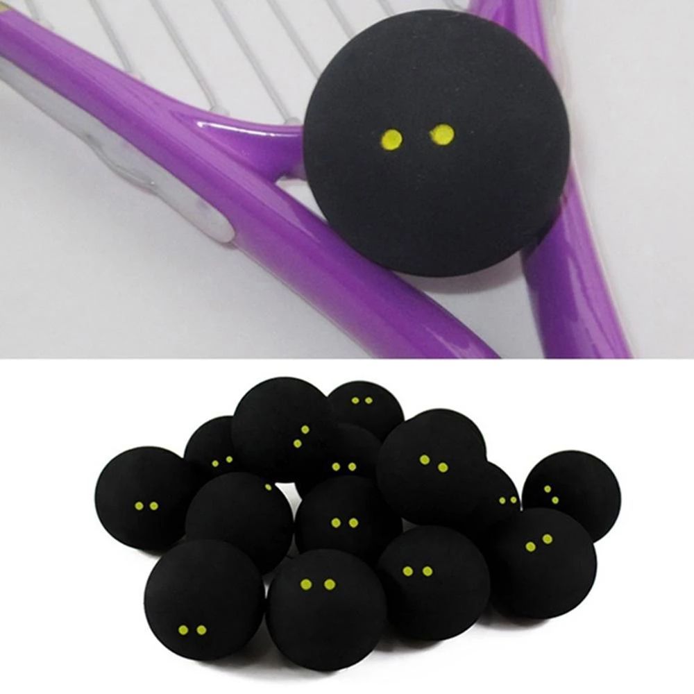 1Pc Squash Bal Twee-Gele Stippen Lage Snelheid Sport Rubber Balls Training Concurrentie Squash Bal Speler Training tool