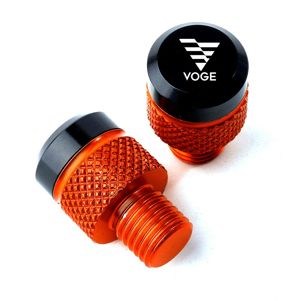 CNC para Loncin Voge 900 DSX 525 Voge 500R 300RR 250RR 180RR 300AC espejos de motocicleta agujero tornillos tapas espejo agujero cubierta: Naranja
