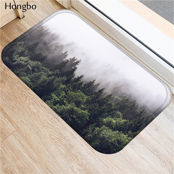 Hongbo modern stil skog landskap tryck mattor halkskydd golvmatta utomhus mattor ytterdörr mattor: 6