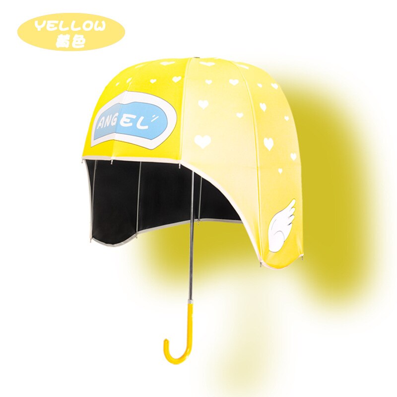Boys And Girls Lightweight Umbrella Cute Umbrella Sunny Rain Umbrella Hat Umbrella UV Protection Children Umbrella: Large Lemon Yellow