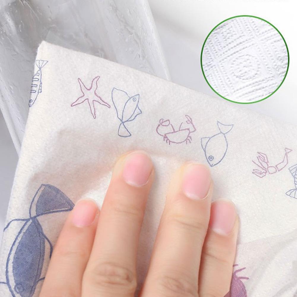 3 rollos de paño de limpieza de papel desechable para cocina, absorción de aceite, lavador de manos, removedor de toallas, vajilla de pañuelos de fruta
