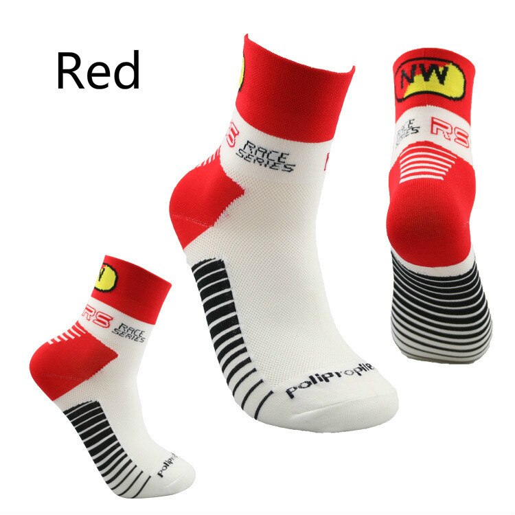 Mens Womens Riding Cycling Socks Bicycle sports socks Breathable Socks Basketball Football Socks Fit for 40-46: Ivory