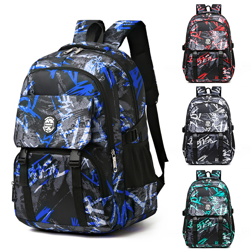 Backpack Korean version trendy junior high school student backpack camouflage travel large capacity computer backpack