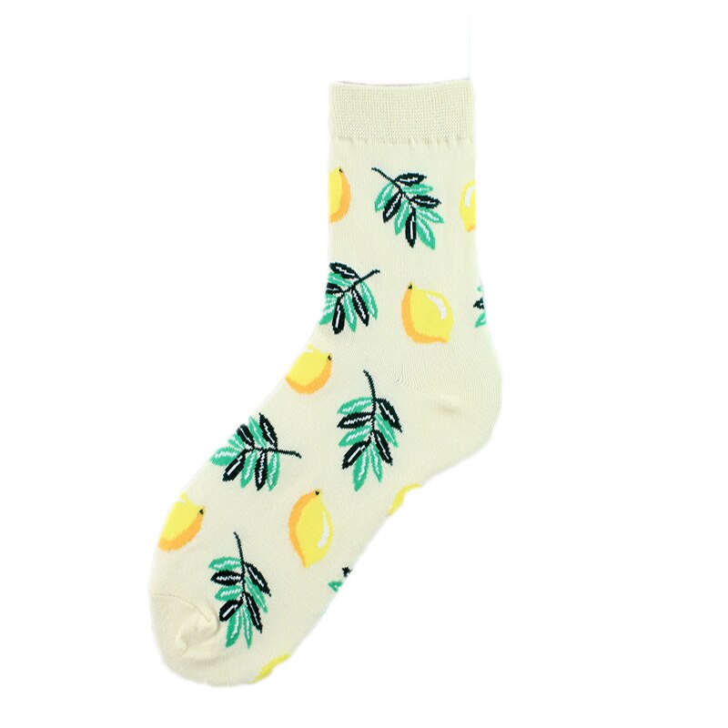 Summer Cartoon Fruit Banana Avocado Cotton Socks Women Korean Version Of Street Socks: style9