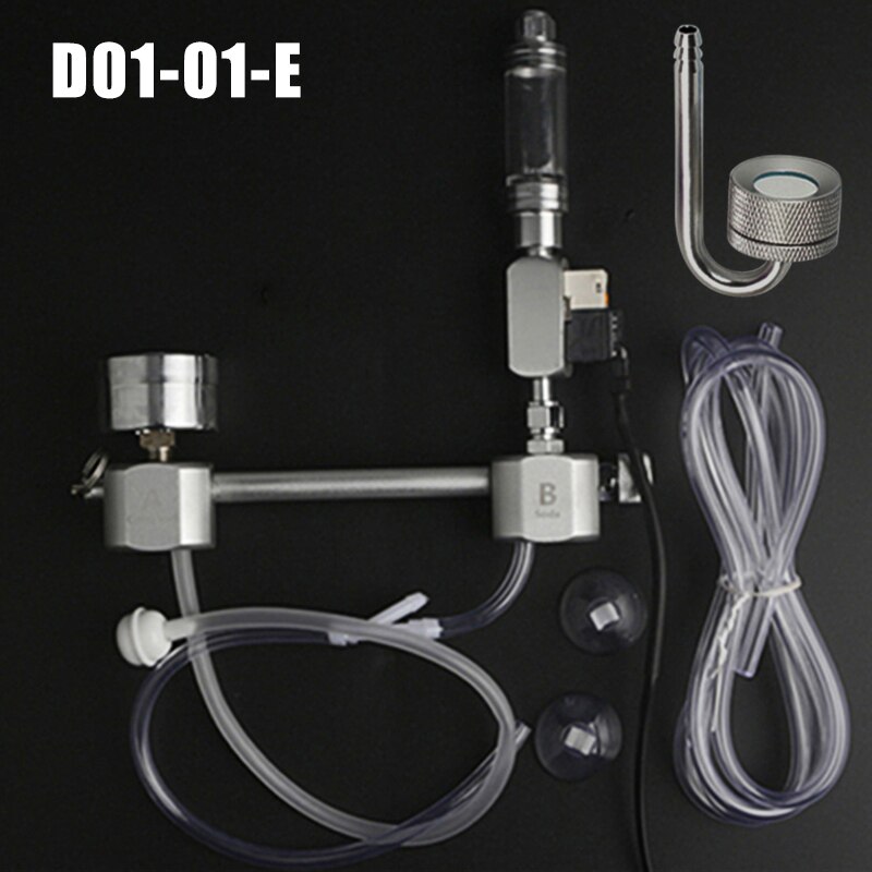 Aquarium DIY CO2 Generator System Kit with Solenoid Valve Bubble Counter for Plants Aquarium SP99: d01-01-e