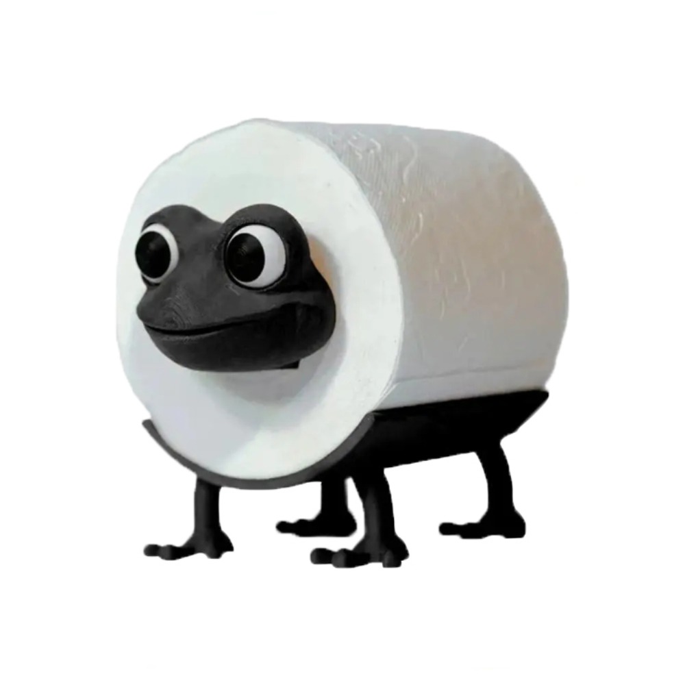 Uroczy uchwyt na papier toaletowy w kształcie zwierzątka, piesek, byk, żaba, zabawny uchwyt na papier toaletowy, śmieszna dekoracja ze zwierzęciem.: Default Title