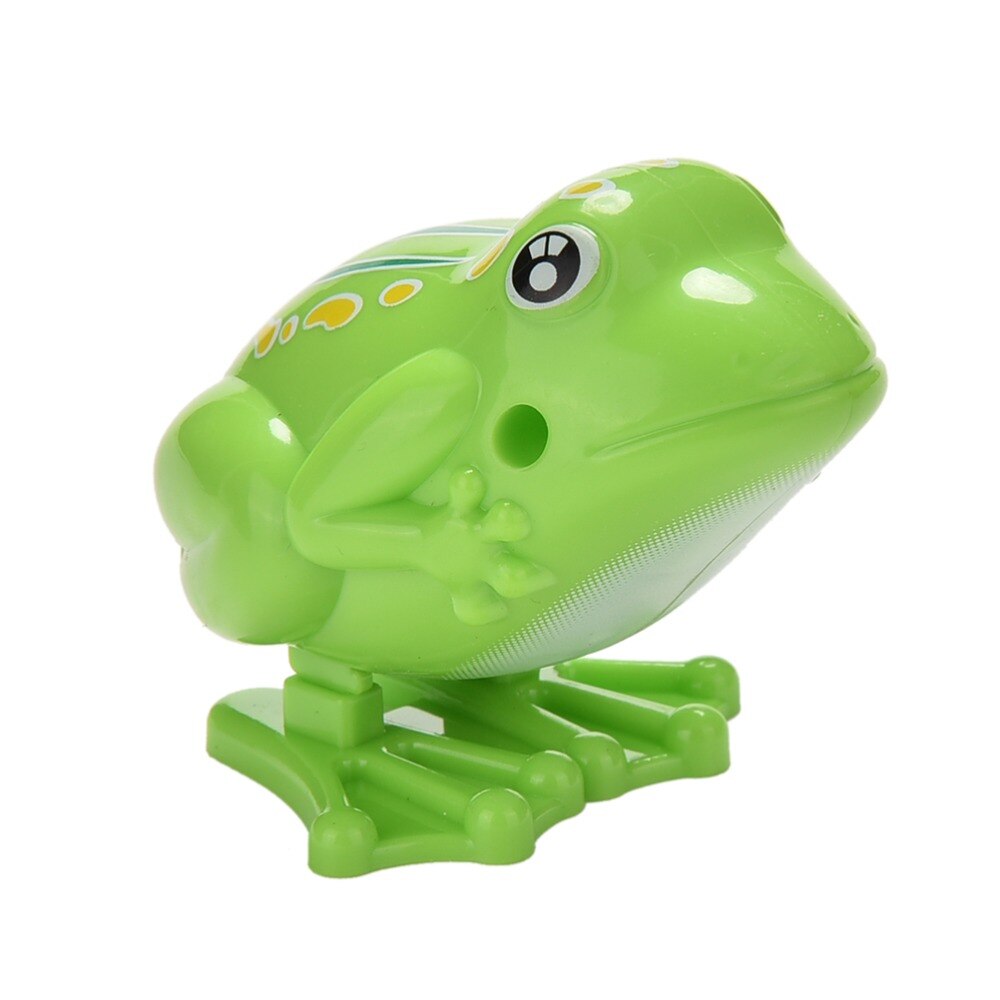 Wind Up Speelgoed Groene Kikker Plastic Springen Outdoor Dier Klassieke Educatief Clockwork Speelgoed 1 Pcs