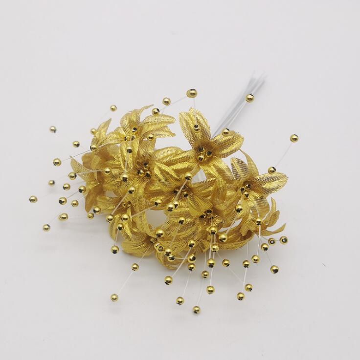 8/10/12/90/144 stücke Handwerk Blumen Materialien Diy Kasten Kranz Sammelalbum Staubblatt Beere Obst Bündel Gold Künstliche Pflanzen: Modell 12