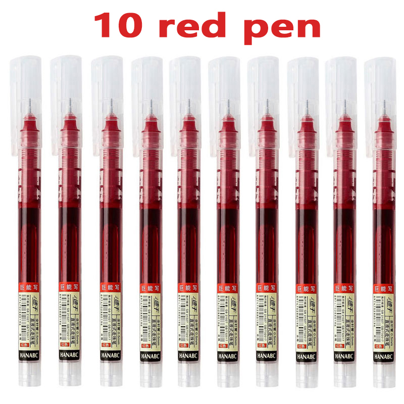 Set Pixuri Gel - 12 Buc - Vârf Scriere 0.5mm - Cerneală Uscare Rapidă - Negru, Roșu, Albastru și Culori: Gri deschis