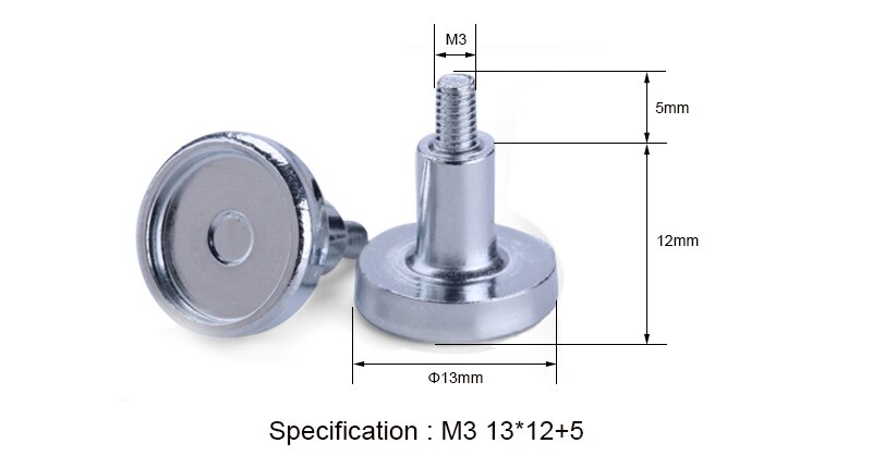 100 unids/lote imán tornillos magnético columna M3 1317 para P2 P2.5 P3 P4 P5 P6 P10 interior módulo LED