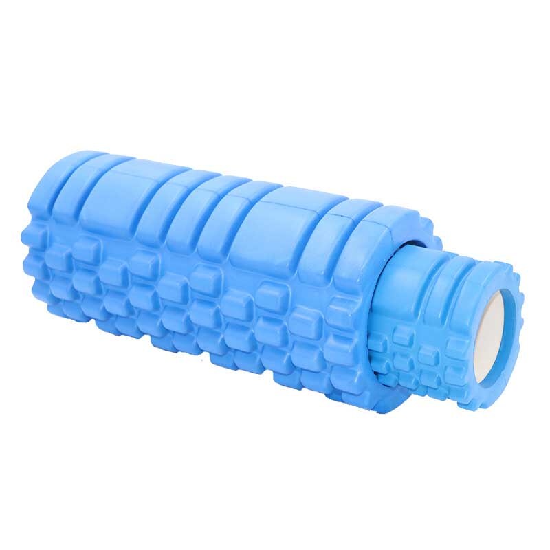 Fitness Back Roller Yoga Column Gym Fitness Foam Roller Pilates Yoga Exercise Muscle Massage Roller Soft Yoga Block: Blue