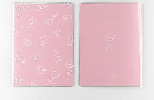 Note til pvc-omslag  a5 a6 blomsterprintet gennemsigtig softcover til monteret journalomslag: A5 pvc-dæksel-a