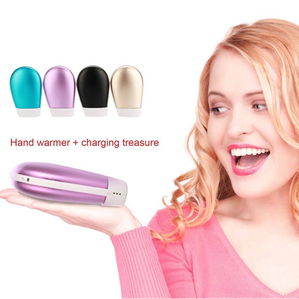 2 In 1 Pocket Heater Zoals Multifunctionele Handwarmer Draagbare Elektrische Kachel 5200Mah Power Bank Voor Computer Telefoon 4 kleur