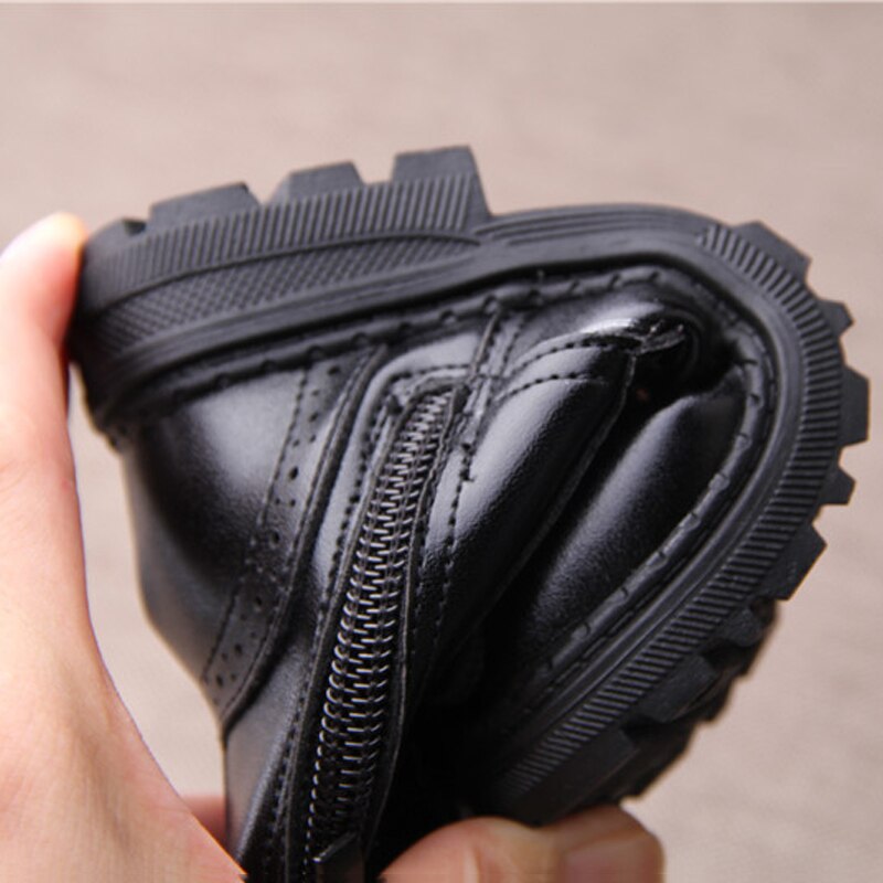 children boots waterproof autumn winter kids boots zipper closure boys girls boots shoes pure color for kids shoes