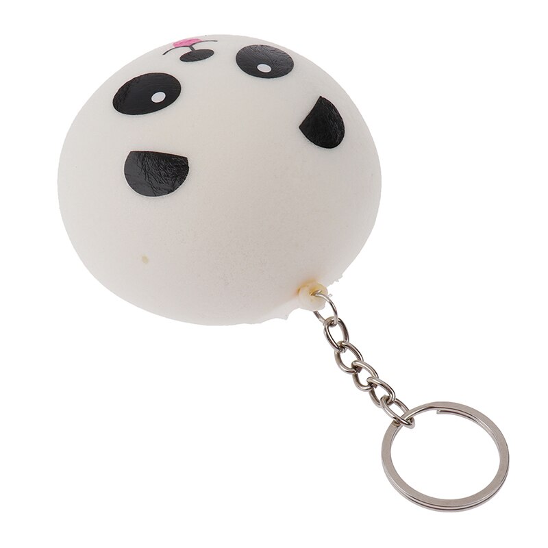 7cm panda stressverlichter bal decompressie speelgoed pu sleutelhangers sleutelhanger