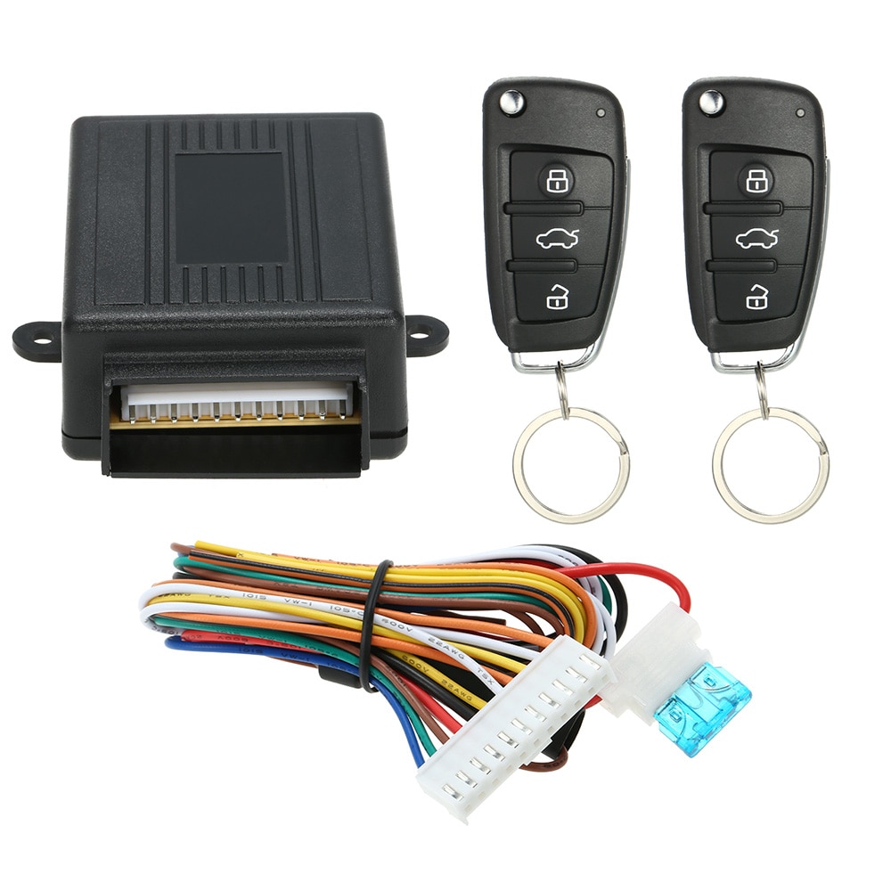 Universal Auto Türschloss Keyless Entry System w/Stamm Release Taste Remote Zentrale Steuerung Box Kit
