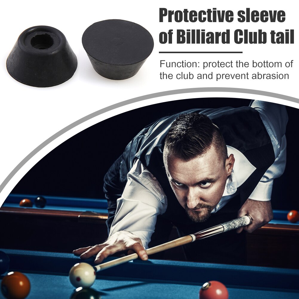 Rubber Pool Cue Tip 10Pcs Snooker Biljart Cue Bodem Pole Staart Protector Cover Plezierige Indoor Games Interactieve
