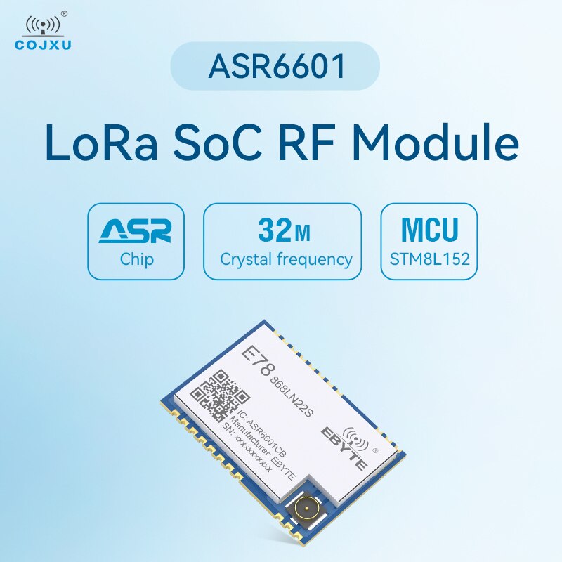 ASR6601 LoRa rf Module SoC 22dBm 868MHz LoRaWAN IPEX/Stamp Hole Long Distance 850-925MHz Transceiver Receiver E78-868LN22S(6601)