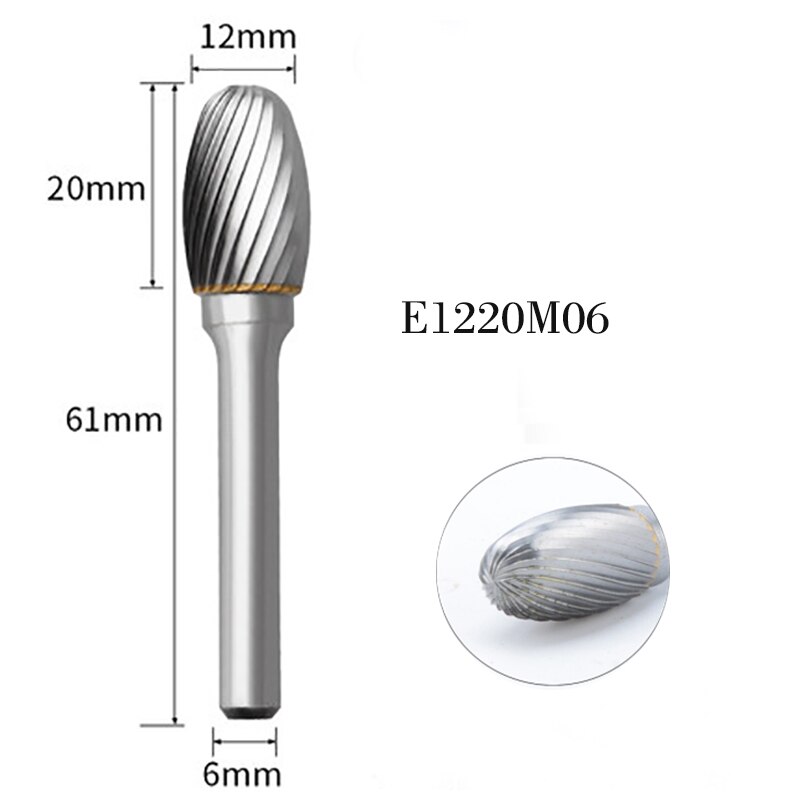 Oval Type Carbide Tungsten Steel 1pc Rotating Rake... – Grandado