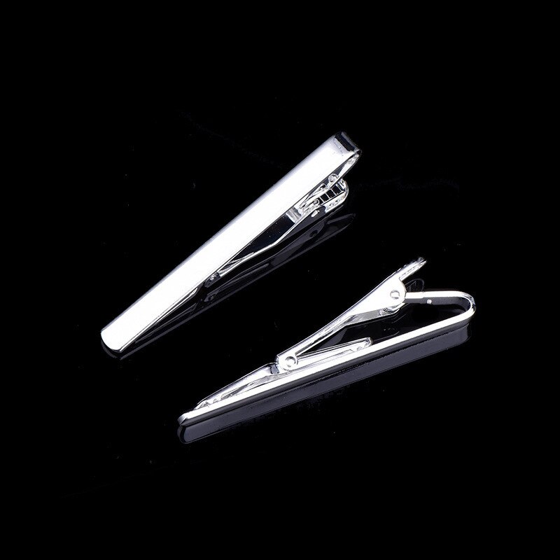 Stijlvolle Koperen Mannen Zakelijke Zwarte Metalen Dasspeld Clips Eenvoudige Dasspeld Prachtige Bruiloft Mode Sieraden Accessoires Tie Pin Bar