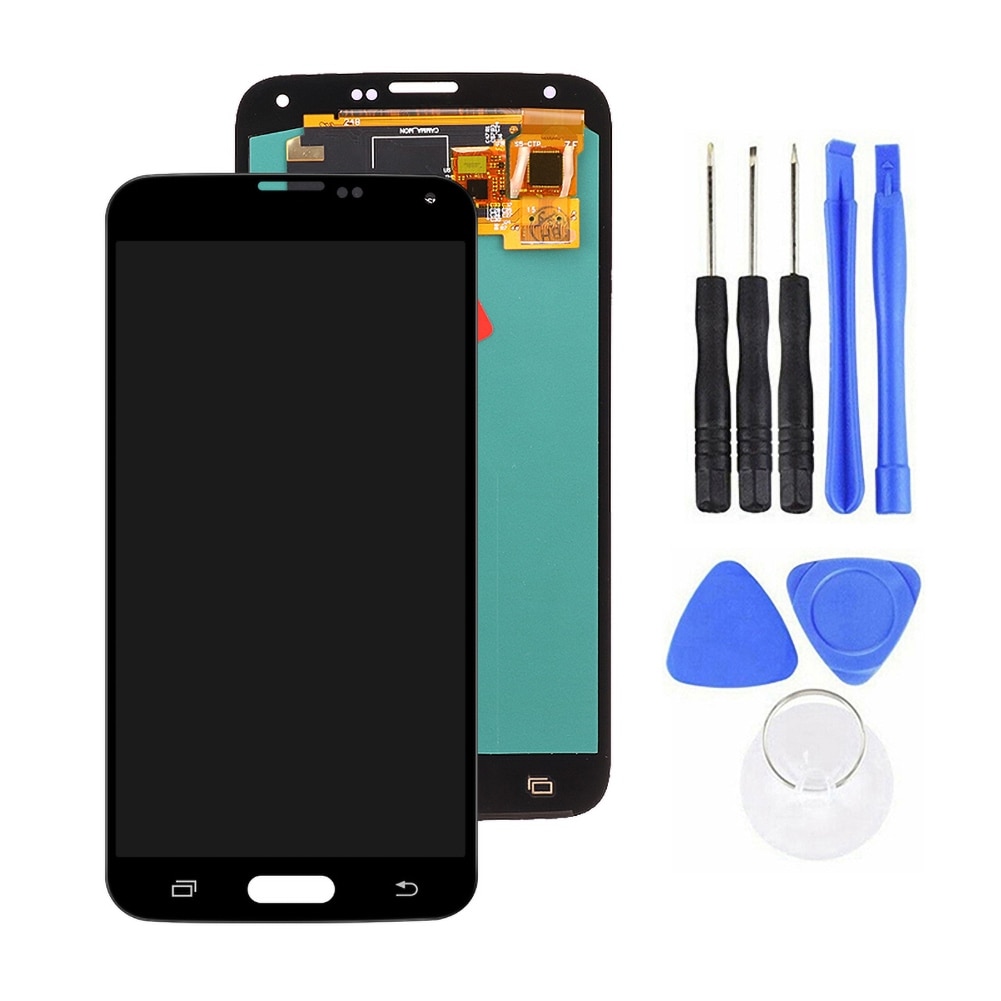 Kit de reemplazo de digitalizador de pantalla táctil LCD AMOLED para Samsung Galaxy S5 ,