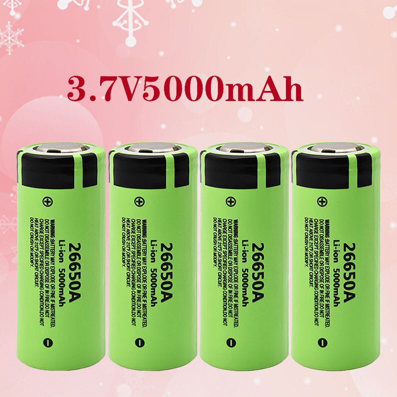 100% original 26650 20A power rechargeable lithium battery 26650A, 3.7V 5100mA. suitable for flashlight
