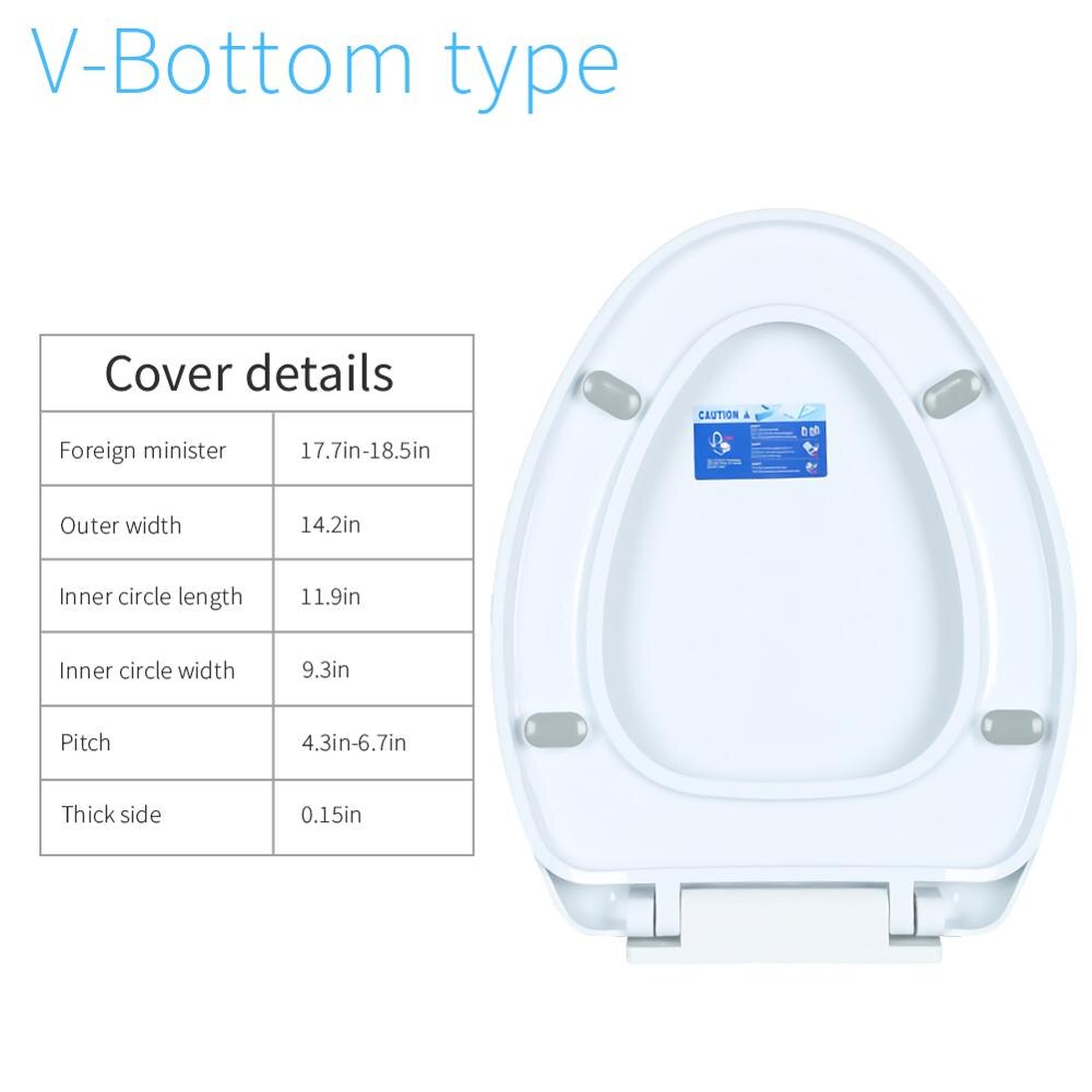 Soft Slow-Close Toilet Seats Cover O/U/V Type Toilet Seat Lid White Household Quick Release Bathroom Toilet Seats Cover Plate
