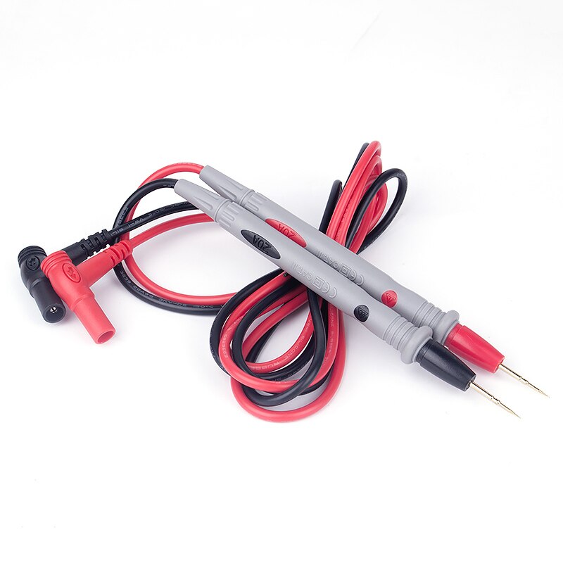 20a silikone ledninger sonder til multimeter testledninger kabel tester tip pincet probe tip pen følere til tester klemme meter: Silikone tester pen