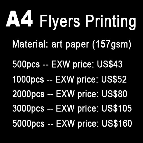 A4 flyers printing, print A4 leaflets, paper printing, full color, print both sides