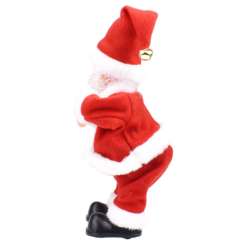 Christmas Santa Claus Shaking Butt Electronic Toy Music Light Doll Xmas Decor Ornament M09