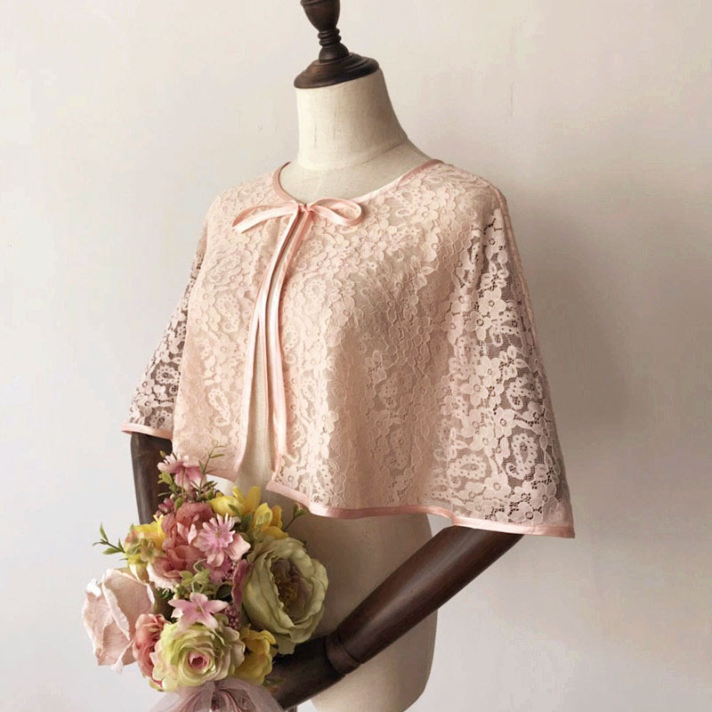 Bolero de encaje de boda para mujer, capa de noche, Bolero, chaquetas de para novia, abrigo