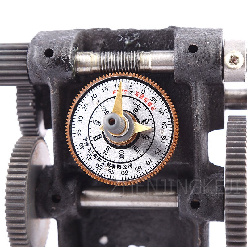 220V Manual Coil Winding Machine Hand Crank Electronic Count Two Speed Winding Machine Home Pointer Cast Iron Winding Tools NZ-5