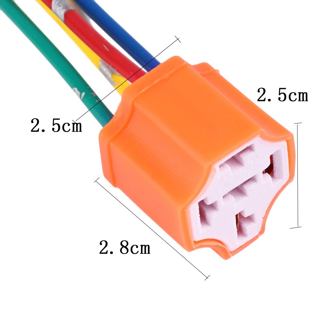 Relais Socket Auto Relais Oranje Plastic Vervanging Relais Socket Harness 5 Pin 5 Draad Voor Auto Automotive Relais
