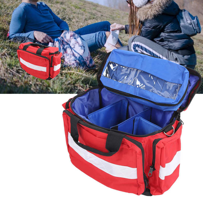 Portable Nylon Emergency Aid Tools Empty Storage Bag Emergency Trauma Kit Pouch Reflective Stripe Bag