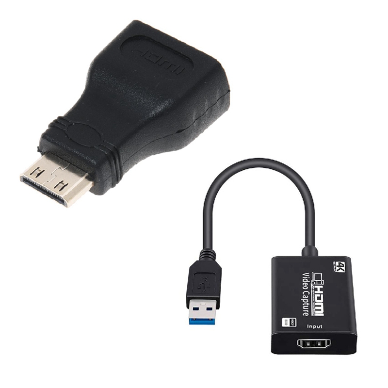 Mini Hdmi Male Naar Hdmi Female Adapter Converter &amp; Hdmi Video Audio Capture Card 1080P 30Fps