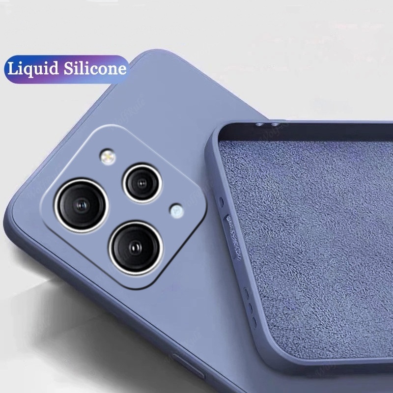 For Xiaomi Redmi 12 Case Cover Redmi 12 Capas Liquid Silicone Shockproof Back Bumper TPU Soft Case Redmi 9T 10 10C 12C 12 Fundas