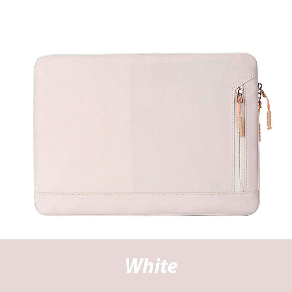 Ridsefast laptop-etui til dell lenovo hp oxford-stofmateriale computeretui 13.3in 14.6- i- 15.6in vandtæt ipad-tilbehør: 14 tommer 350mm / Beige