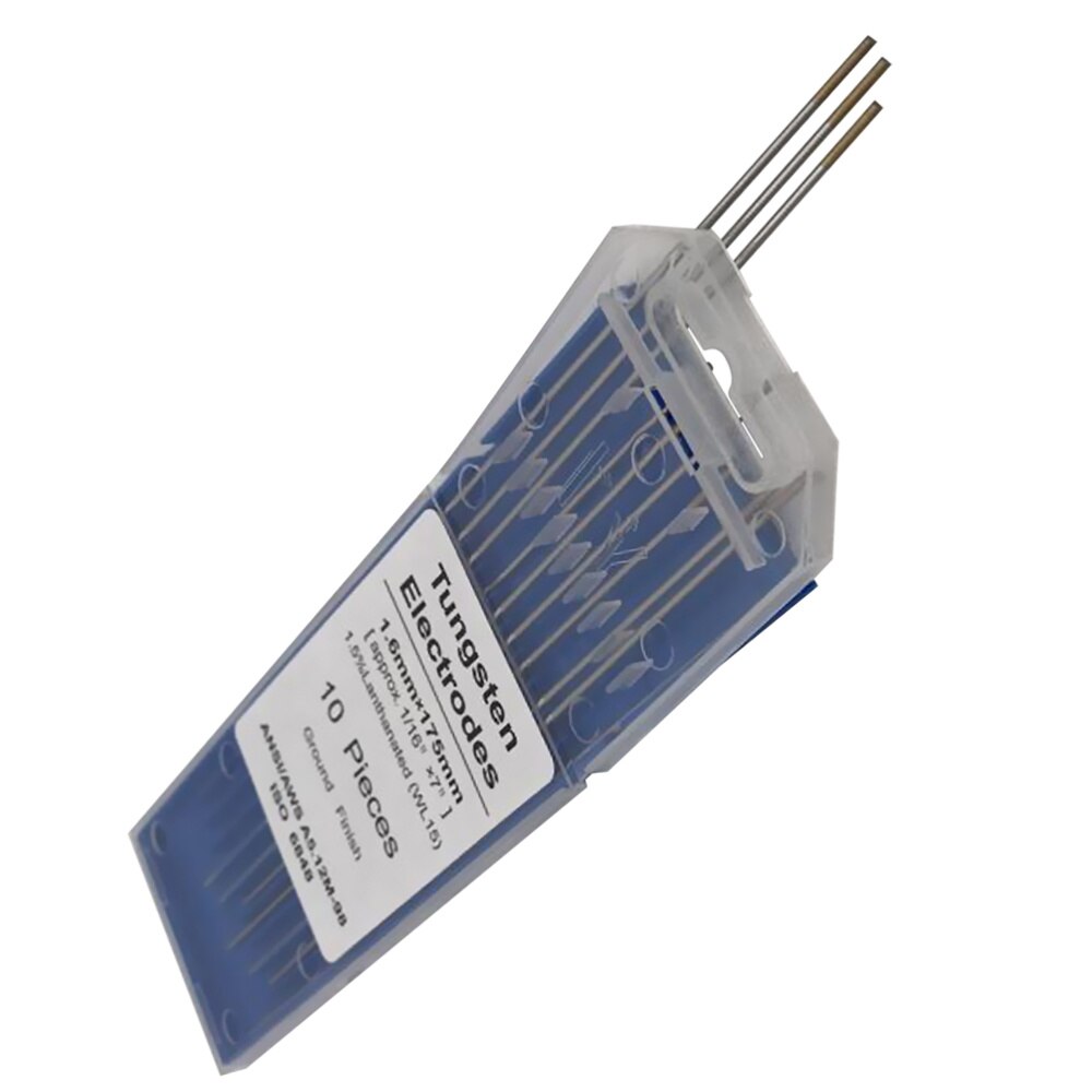 10pcs/1 Bag TIG Welding Tungsten Electrodes 1.5% Lanthanated WL15 Tungsten Electrode Welding Rods (1.6MM x 150MM): Silver 8
