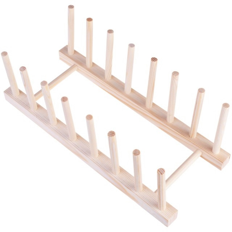 Tallerkenstativ i tre tallerkener avløpsbrett tørketrommel oppbevaringsholder stativ kjøkkenskap bambuorganizer for tallerken/skål/kopp/grytelokk