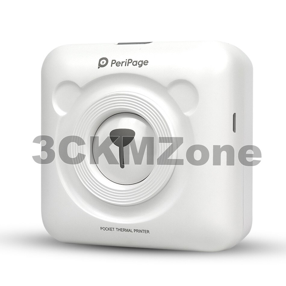 Draagbare Bluetooth Draadloze Foto Printer Pocket Peripage A6 Mini Thermische Afdrukken Usb Verbinding Impresoras Fotos: White