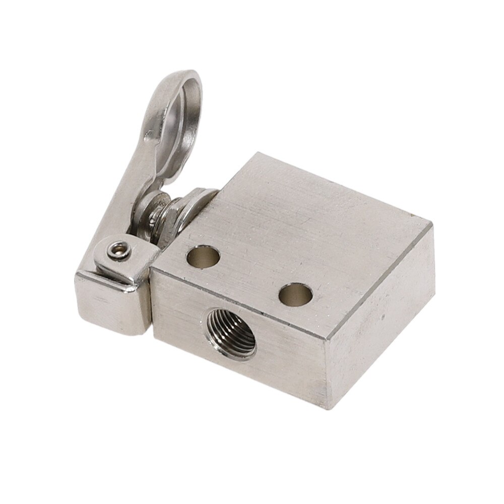 Mechanical Valve TAC2-31V 1/8" Thread 2 Position 3 Way Spring Return Lever Air Pneumatic switch Valve w Fittings