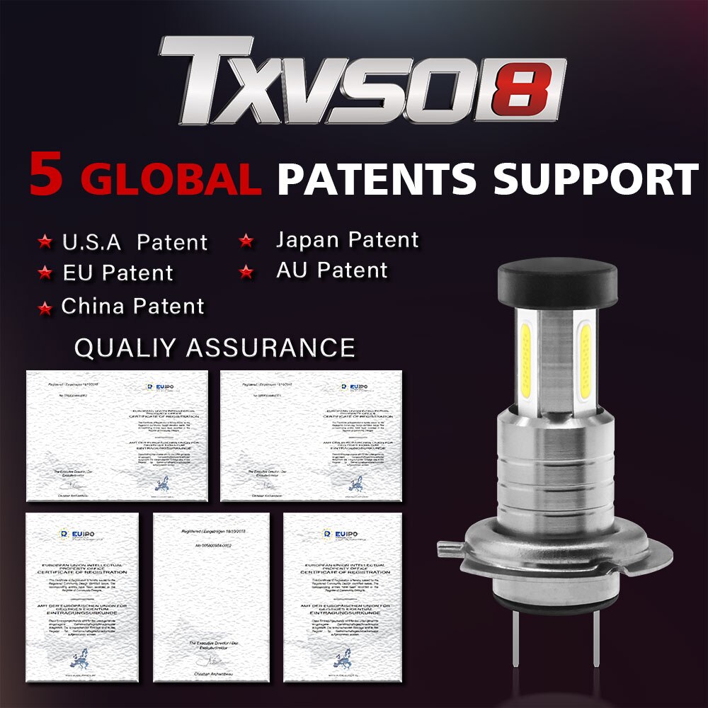 TXVSO8 Led H7 phare 6000K lumière blanche lampe universelle COB Mini ampoules de voiture 110 w/ensemble 26000LM Focos Led automobiles