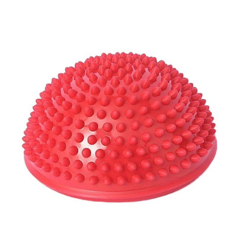 ! Equipo de entrenamiento de pelota para masajes en los pies, pelota de equilibrio, Media pelota para Yoga, entrenamiento de habilidades de equilibrio de PVC de 16cm, 2 uds.: Red