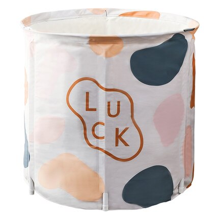 Nordic Bathtub Adults Non inflatable Bath Tub Portable Folding Thicken Eco-Friendly Cloth Deep Soaking Body Bath Barrel