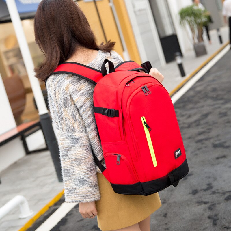 Ohmelody Men Women Carry on Travel Backpack Business 17 in Laptop Backpack Back to School for College Middle School Students: 1107Red