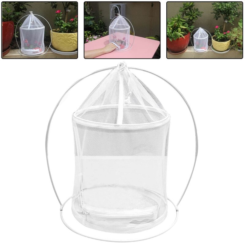 Collapsible Insects Breeding Protective Cage Mesh Bug Terrarium Convenient Observation Durable Butterfly Growing Cages