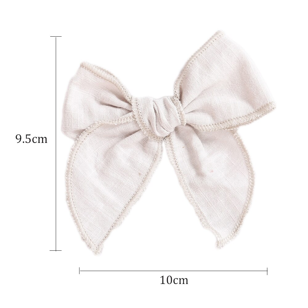 Baby Hair Clips Cotton Hairpin For girls Big Bows Barrettes Infant Linen Side Clips Hair Accessories Cute Hairgrips