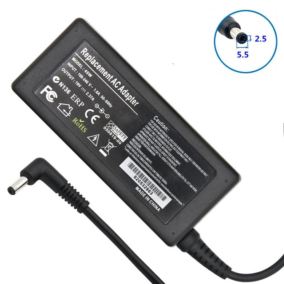 Laptop AC power adapter oplader 19 V 2.37A 45 W voor Toshiba Portege T210 T210D T230 T230D Z30 Z30T Z830 Z835 Z930 Ultra Boek Z935